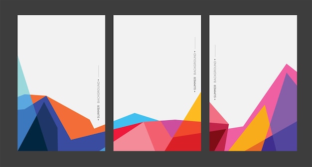 Streszczenie kolorowe tło geometryczne na letni plakat