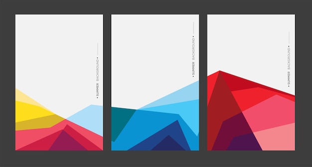 Streszczenie kolorowe tło geometryczne na letni plakat