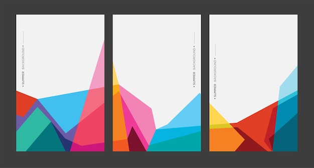 Streszczenie kolorowe tło geometryczne na letni plakat