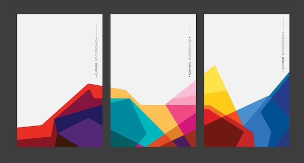 Streszczenie kolorowe tło geometryczne na letni plakat