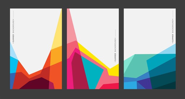 Streszczenie kolorowe tło geometryczne na letni plakat
