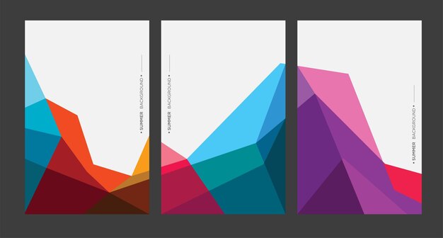 Streszczenie kolorowe tło geometryczne na letni plakat