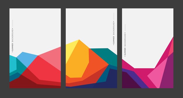 Streszczenie kolorowe tło geometryczne na letni plakat