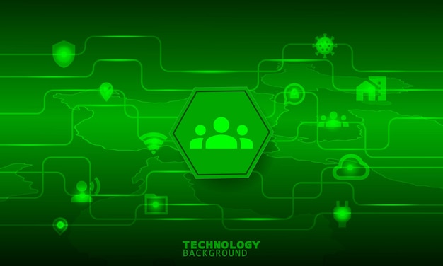 Plik wektorowy streszczenie koncepcja technologii światła. technologia tło. efekt neonu. koncepcja płytki drukowanej.