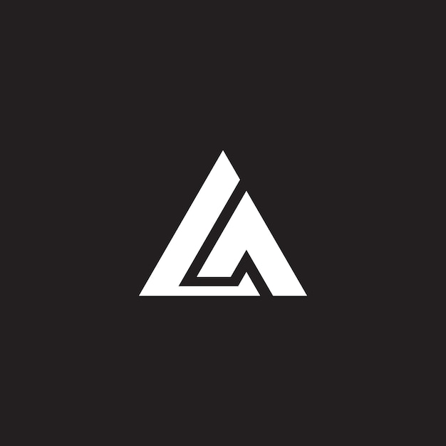 Streszczenie LA AL litery Logo początkowe oparte Monogram ikona wektor