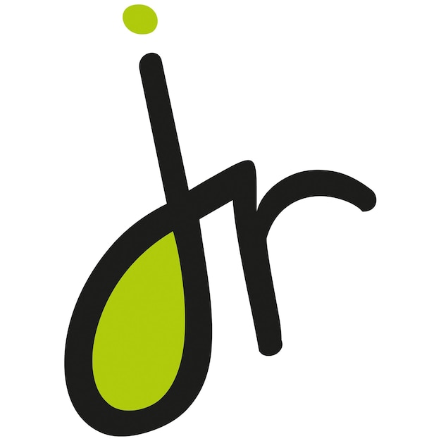 Streszczenie litera JR ikona marki