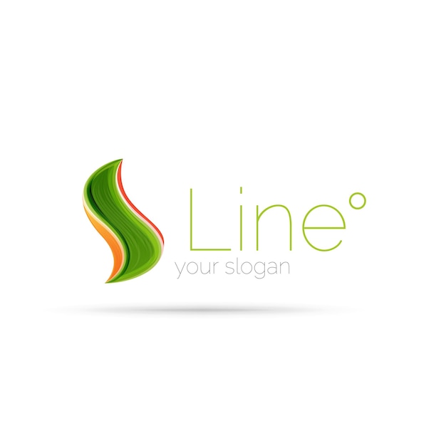 Streszczenie Logo Linii Fali