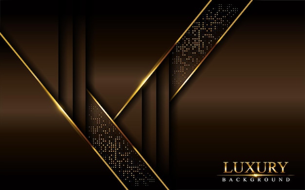 Streszczenie Luksusowe Ciemnobrązowe Tło W Połączeniu Ze Złotym Elementem Graficznym Element Projektu