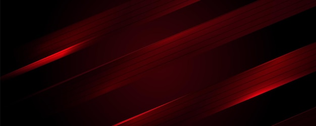 Streszczenie metaliczny czerwony błyszczący kolor czarny układ ramki nowoczesny tech projekt wektor szablon tło