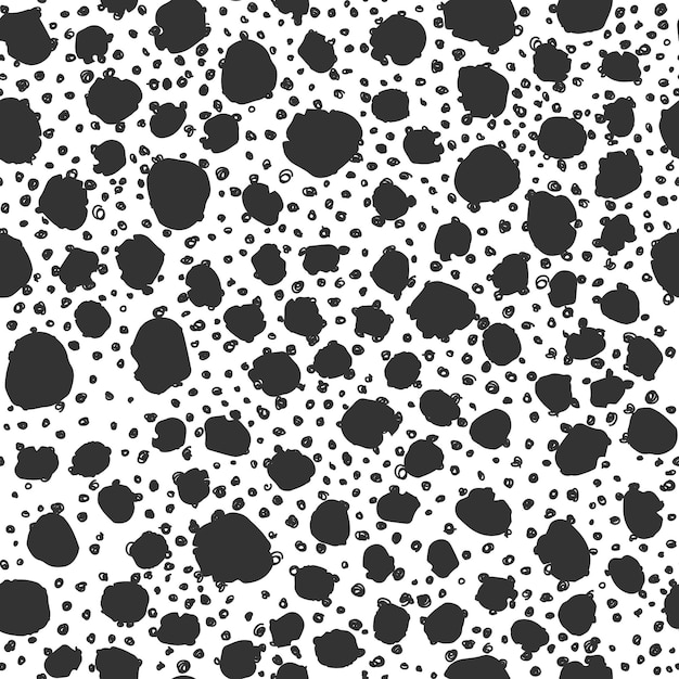 Streszczenie monochromatyczne kreatywne futro zwierząt wzór bez szwu