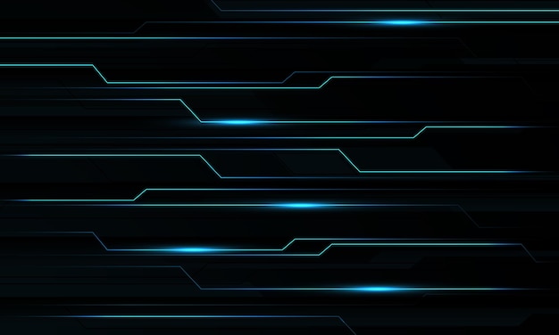 Streszczenie niebieska czarna linia cyber obwód projekt ultranowoczesny futurystyczny wektor tła technologii