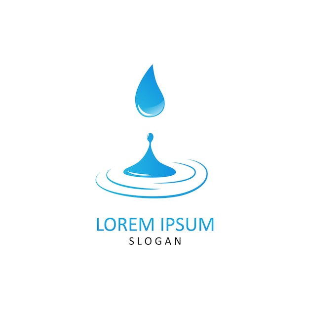 Streszczenie niebieska kropla wody logo ilustracja wektorowa