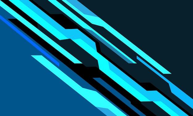 Streszczenie niebieski czarny szary metal cyber linia geometryczna cyber futurystyczna technologia projekt nowoczesny wektor