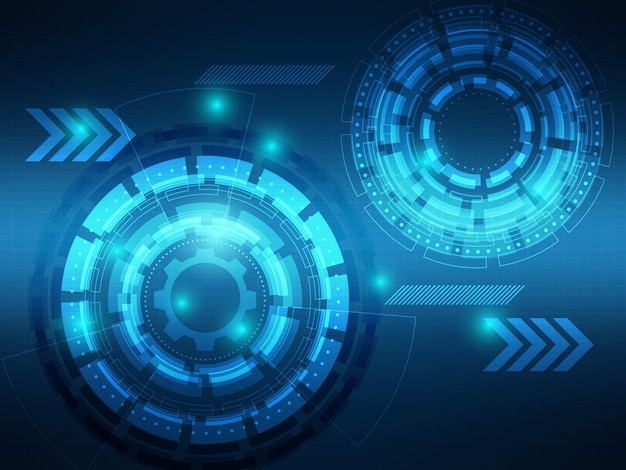 Streszczenie niebieski futurystyczny cyber technologia tło wektor ilustracja