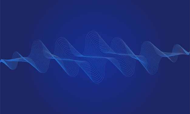 Streszczenie Niebieski Korektor Cyfrowy Elementu Wzoru Fali Dźwiękowej