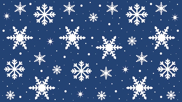 Streszczenie Niebieskie Tło Boże Narodzenie Z Płatkami śniegu