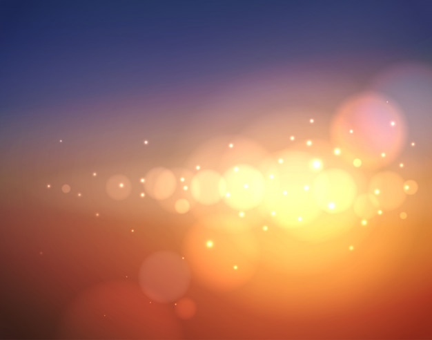 Streszczenie niewyraźne tło z flary, słońce blask i bokeh