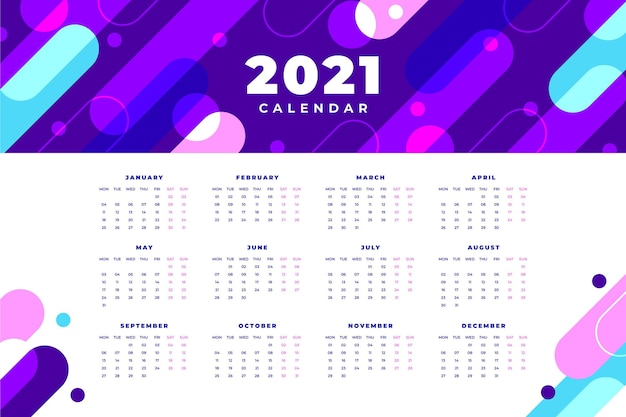 Streszczenie nowy rok 2021 kalendarz