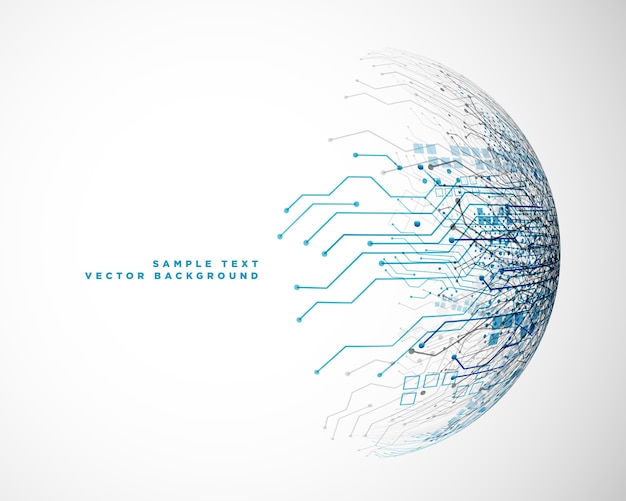 Plik wektorowy streszczenie obwodu drukowanego globalnej sieci technologii tle