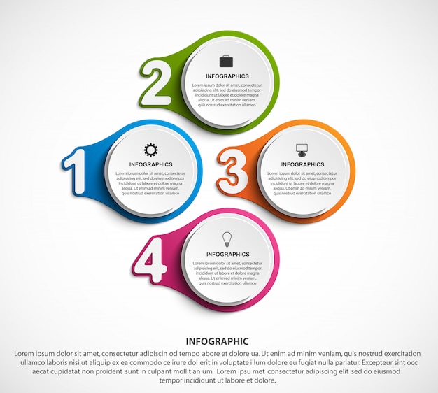 Streszczenie opcje infografiki szablon.
