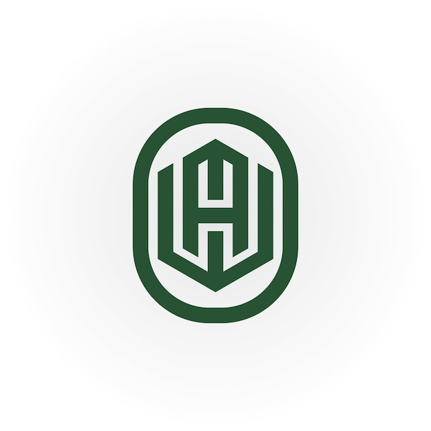 Streszczenie Pierwsza Litera Aw Lub Wa Logo W Kolorze Zielonym Na Białym Tle