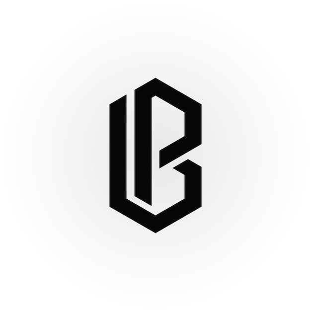 Streszczenie pierwsza litera BP lub PB logo w kolorze czarnym na białym tle w białym tle