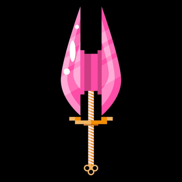 Plik wektorowy streszczenie płaskie battleaxe broń wojny logo wektor styl projektowania ikona symbol znak dla gier