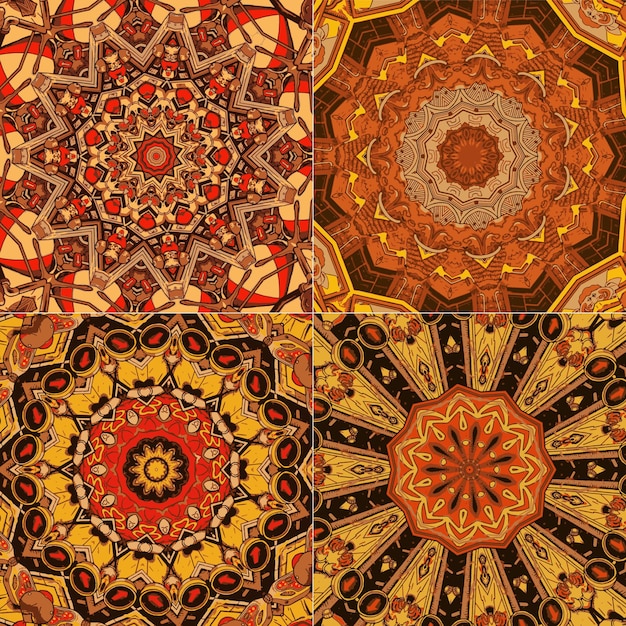 Streszczenie Plemiennej Grafiki Wektorowej Mandali Tapety Z Zakrzywionych Trójkątów