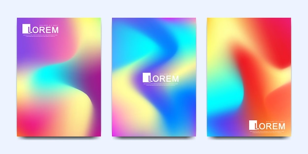Streszczenie płynne kształty 3d modne płynne kolory ilustracja