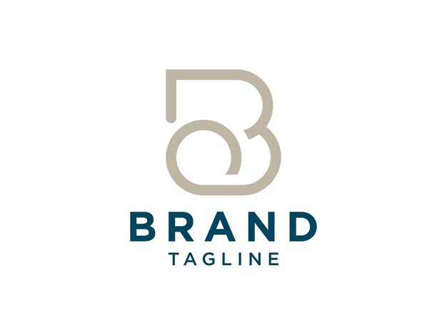 Streszczenie początkowe logo litery B. Nadające się do logo firm i technologii.