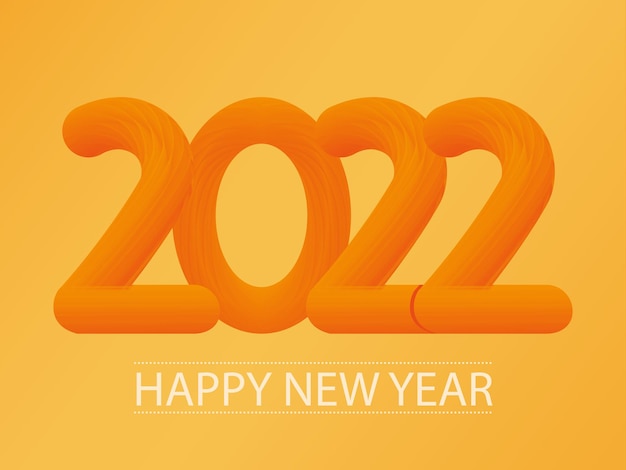 Streszczenie Pomarańczowy Nowy Rok 2022 Numer Na Pomarańczowym Tle.