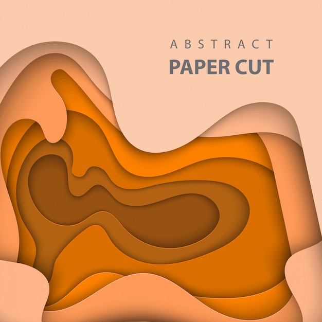 streszczenie pomarańczowy papier wyciąć tło