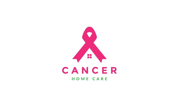 Streszczenie Projektu Domu Opieki Nad Rakiem Logo Wektor Ikona Ilustracja Projektu