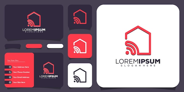 Streszczenie projektu logo sygnału domu