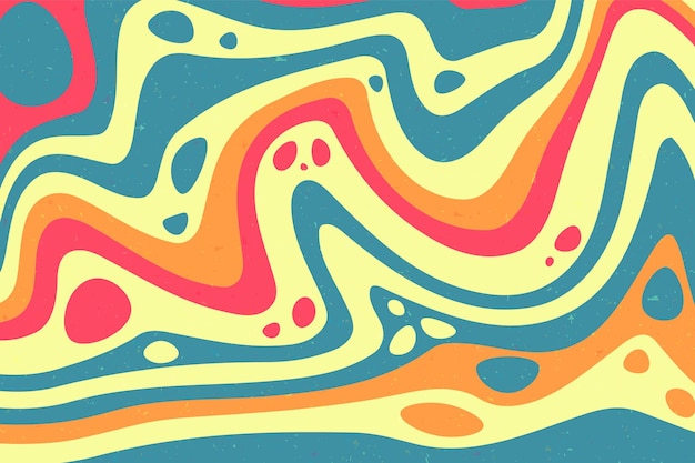 Streszczenie psychodeliczne groovy tło Ilustracja wektorowa