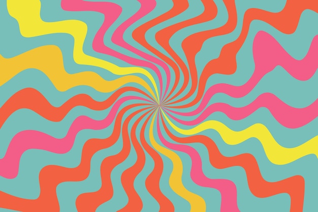 Streszczenie psychodeliczny groovy tło. Ilustracja wektorowa.