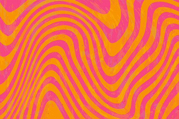 Wektor streszczenie psychodeliczny groovy tło z grunge tekstur. ilustracja wektorowa.