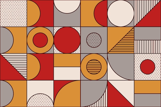 Streszczenie retro kształt geometryczny wzór z elementami stylu Memphis