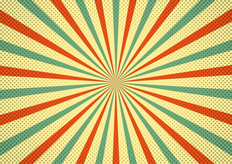 streszczenie retro sunburst. promienie komiks stylu cartoon.