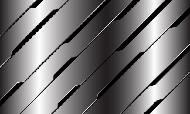 Plik wektorowy streszczenie srebrna czarna linia obwodu cyber geometryczny ukośnik nowoczesny luksus futurystyczna technologia tło