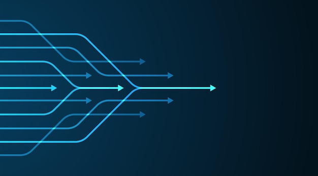 Streszczenie strzałka kierunek Technologia tło