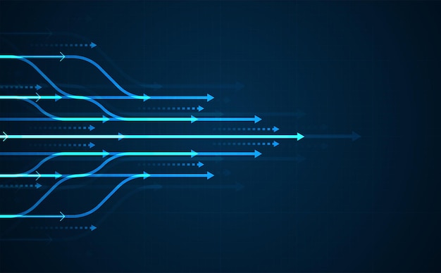Streszczenie strzałka kierunek Technologia tło