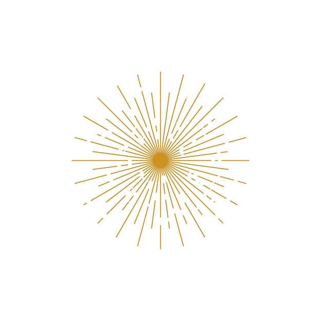 Streszczenie Sunburst Ozdoba Mandala Wektor Logo Szablon