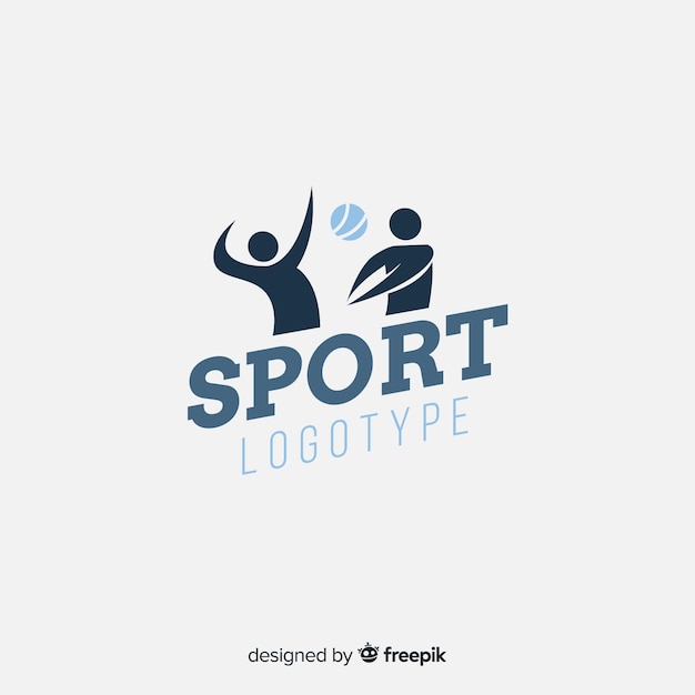 Streszczenie sylwetka sport logo Płaska konstrukcja