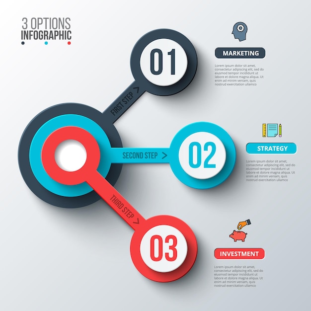 Streszczenie Szablon Opcje Liczby Infografiki