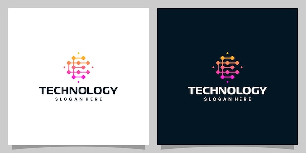 Streszczenie Szablon Projektu Logo Technologii Cyfrowej Z Początkową Literą E I C Ilustracja Projektu Graficznego Symbol Dla Systemu Internetowego Technologii Sztuczna Inteligencja I Komputer