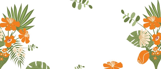 Streszczenie sztuka botaniczny kwiatowy tło z miejscem na tekst transparent wektor Ilustracja trendu mody do projektowania