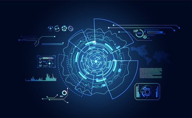 Streszczenie Technologia Futurystyczne Elementy Interfejsu Hud Futurystyczny Interfejs Hud