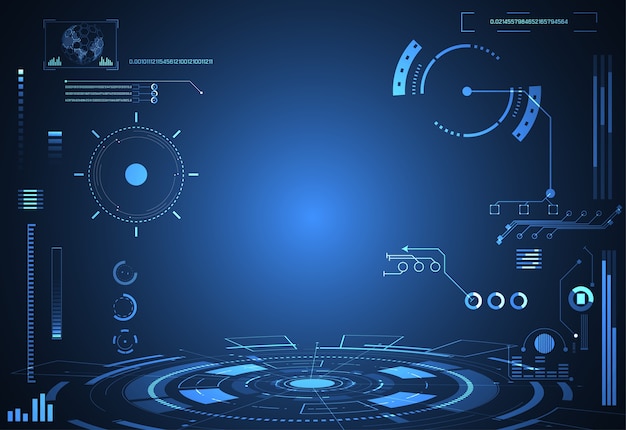 streszczenie technologia futurystyczny koncepcja hologram interfejsu