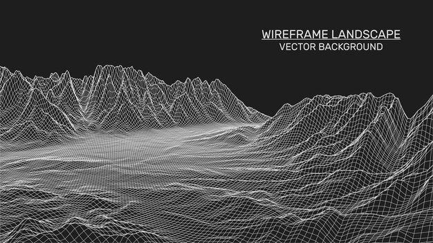 Streszczenie Tło Krajobraz. Struktura Siatki. Wielokątne Tło Szkieletu